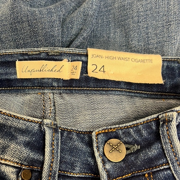 NWT Unpublished Joan High Waist Cigarette Jeans - Picture 10 of 12
